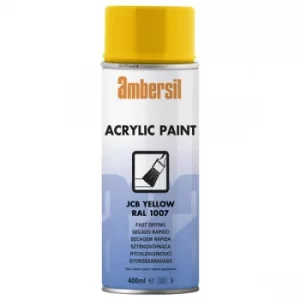 Ambersil 20556-AA Acrylic Paint JCB Yellow RAL 1007 400ml