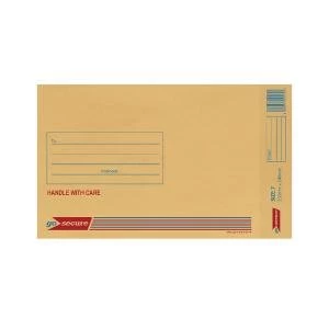 GoSecure Bubble Lined Envelope Size 7 240 x 320mm Gold Pack of 50