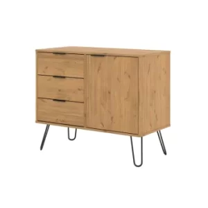 Augusta Pine small sideboard with 1 door, 3 drawers