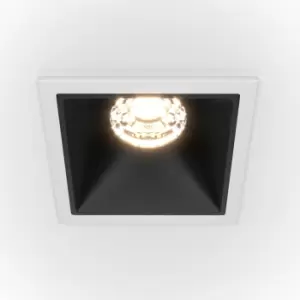Maytoni Alfa LED Square Dimmable Recessed Downlight White, Black, 450lm, 3000K