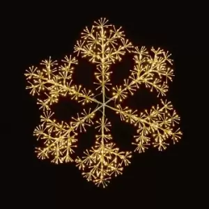 Premier Decorations 1.2m 960 Warm White LED Gold Starburst Snowflake