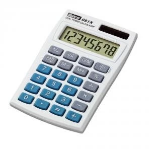 Rexel Ibico 081X Pocket Calculator WhiteBlue