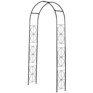 Alfresco 230cm x 114cm Vintage Garden Arch, black