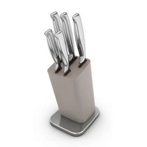 Morphy Richards Special-Edition 5 Piece Knife Block Set - Pebble