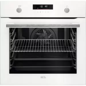 AEG Steambake BPS555060W Built In Electric Single Oven - White - A+ Rated