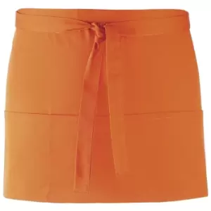 Premier Ladies 'colours' 3 Pocket Apron / Workwear (pack Of 2) (one Size, Orange)