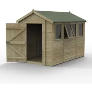 10' x 6' Forest Timberdale 25yr Guarantee Tongue & Groove Pressure Treated Apex Shed - 4 Windows (3.06m x 1.98m) - Natural Timber