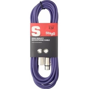 Stagg High Quality Microphone Cable XLR-XLR Plug 6m Purple