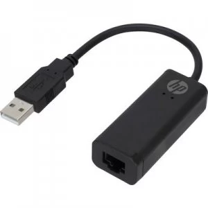 HP USB Adapter 1x USB 2.0 connector A 1x RJ45 8p8c socket 2UX21AAABB