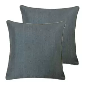 Paoletti Bellucci Twin Pack Polyester Filled Cushions Graphite 45 x 45cm