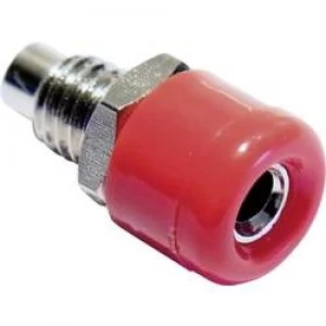 Mini jack socket Socket vertical vertical Pin diameter 2.6mm Red