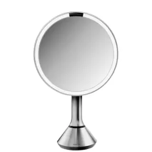 simplehuman Sensor Mirror 8" With Touch-Control Brightness - Brushed Stainless Steel
