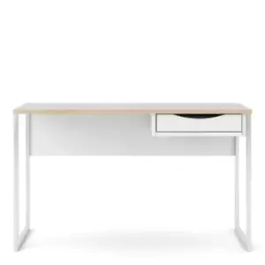Function Plus Wide Desk with 1 Drawer, white