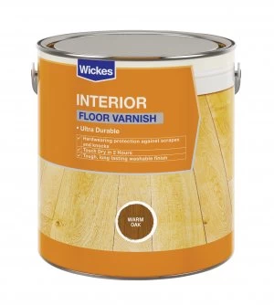 Wickes Floor Varnish - Warm Oak Satin 2.5L