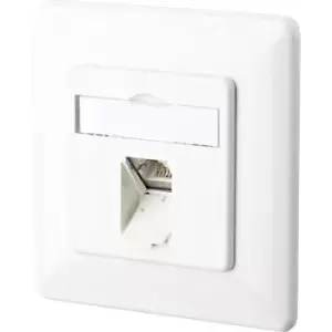 Metz Connect 1307371002-I Network outlet Flush mount Insert with main panel and frame CAT 6 1 port Pure white