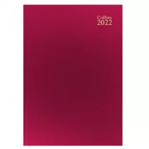 Collins A4 Desk Diary Week To View Red 2022 40.15-22