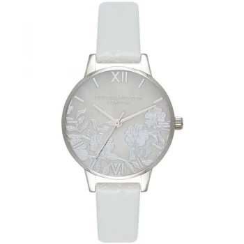Lace Detail Grey Mother Of Pearl Silver & Grey Watch