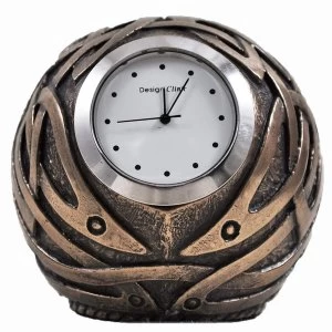 Celtic Design Bronze Ball Shaped Clock