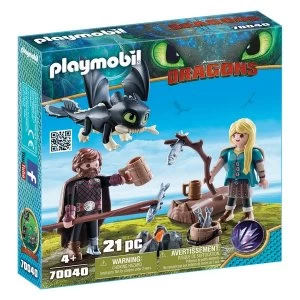 Playmobil DreamWorks Dragons Hiccup and Astrid with Baby Dragon