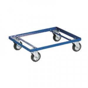 Slingsby Blue 100KG Container Dolly 100mm Rubber Castors 321515