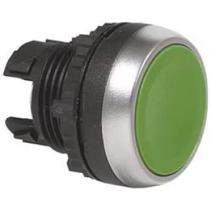 Pushbutton Front ring PVC chrome plated Green