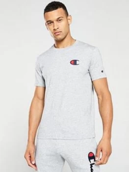 Champion Logo T-Shirt - Grey Marl, Size L, Men