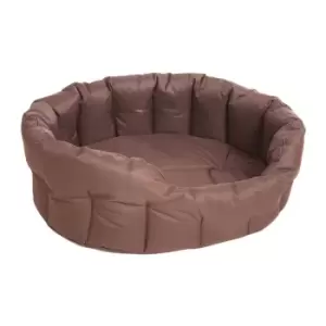 P&L Pet Beds P&L Large Brown Oval Waterproof Dog Bed - wilko