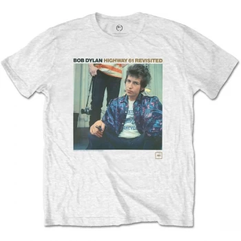 Bob Dylan - Highway 61 Revisited Unisex Large T-Shirt - White