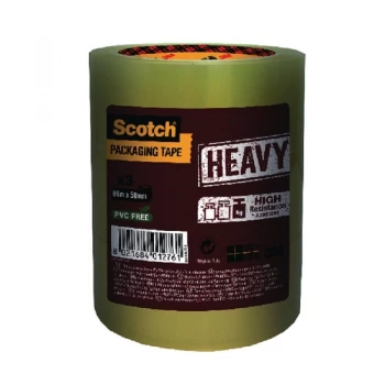 Scotch Heavy Duty 50mmx66m Clear Packaging Tape HV.5066.T3.T