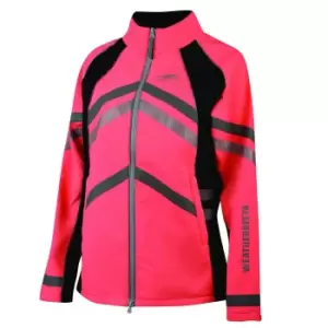 Weatherbeeta Childrens/Kids Reflective Fleece Lined Soft Shell Jacket (M) (Hi Vis Pink)