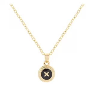 Ted Baker Ladies Gold Plated Elvina Enamel Mini Button Pendant Necklace