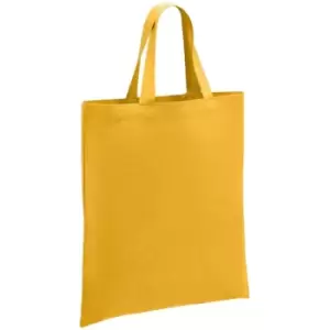 Brand Lab Cotton Short Handle Shopper Bag (One Size) (Mustard Yellow)