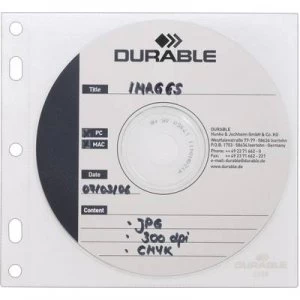 Durable CD box 2 CDs/DVDs/Blurays Polypropylene Transparent, White 10 pcs 523919