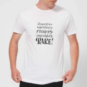 Baking Words T-Shirt - White - 5XL