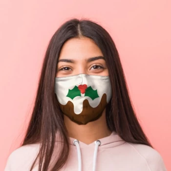 Christmas Pudding Face Covering - Large