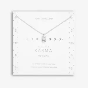 Affirmation Crystal A Little Karma Howlite Silver 46cm Extender Necklace 5265