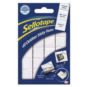 Sellotape Sticky Fixers Outdoor 20x20mm Pack of 48 783895