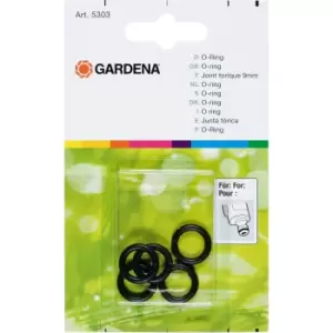 Gardena Original Replacement O-Rings 9mm Pack of 5