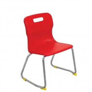 TC Office Titan Skid Base Chair Size 3, Red