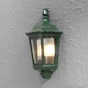 Konstsmide Firenze Outdoor Classic Lantern Flush Wall Light Green, IP43