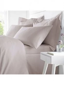 Catherine Lansfield Bianca Egyptian Cotton King Size Duvet Cover Set In Blush