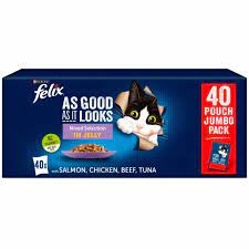 Felix As Good As It Looks Senior Cat Food Mixed 40 x 100g - wilko