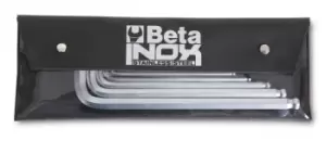 Beta Tools 96BPINOX/B9 INOX Stainless Steel Ball Head Offset Hex Key Set 2-10mm