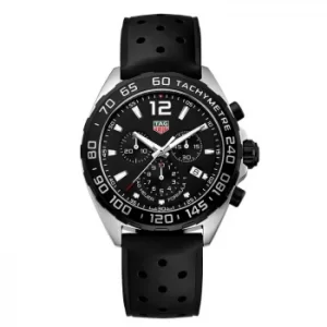 TAG Heuer Formula 1 Wristwatch with Sapphire Glass, Quartz Movement and Black Rubber Strap Buckle