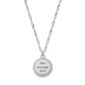 ChloBo Silver Personalised Moon Coin Necklace
