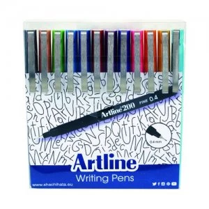 Artline EK200 Writing Pen Fashion Shades Assorted Pack of 12 EK200W12