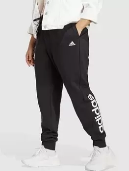 adidas Sportswear Linear Joggers - Black/White (Plus Size), Black/White, Size 1X, Women