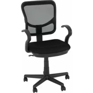 Seconique Budget Clifton Computer Chair Black Height Adjustable, High Back