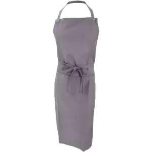 Jassz Bistro Unisex Bib Apron With Pocket / Barwear (Pack of 2) (One Size) (Grey) - Grey