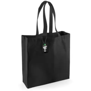 Westford Mill Cotton Classic Shopper Bag (21 Litres) (One Size) (Black) - Black
